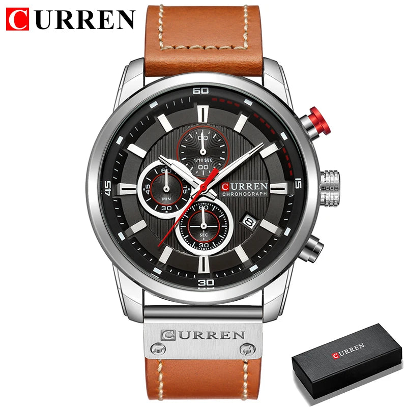 Relógio Masculino de Quartzo Curren Fashion Date