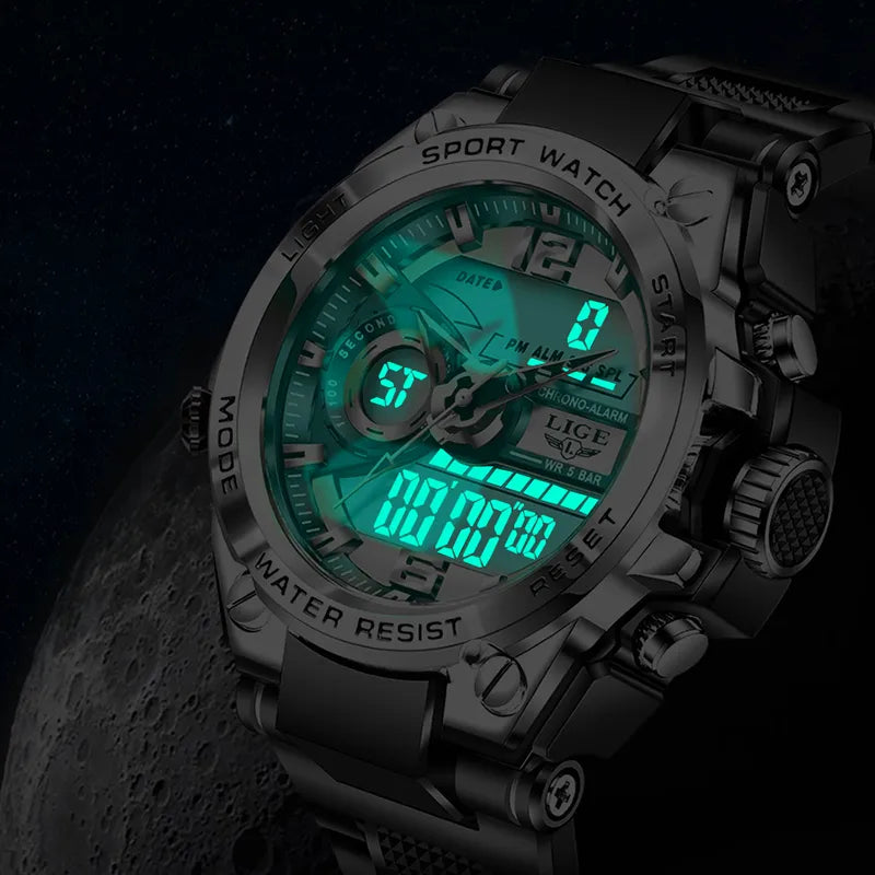 Relógio Masculino Militar Digital Com Pulseira Em Silicone