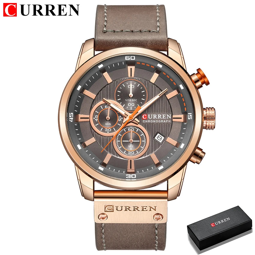 Relógio Masculino de Quartzo Curren Fashion Date