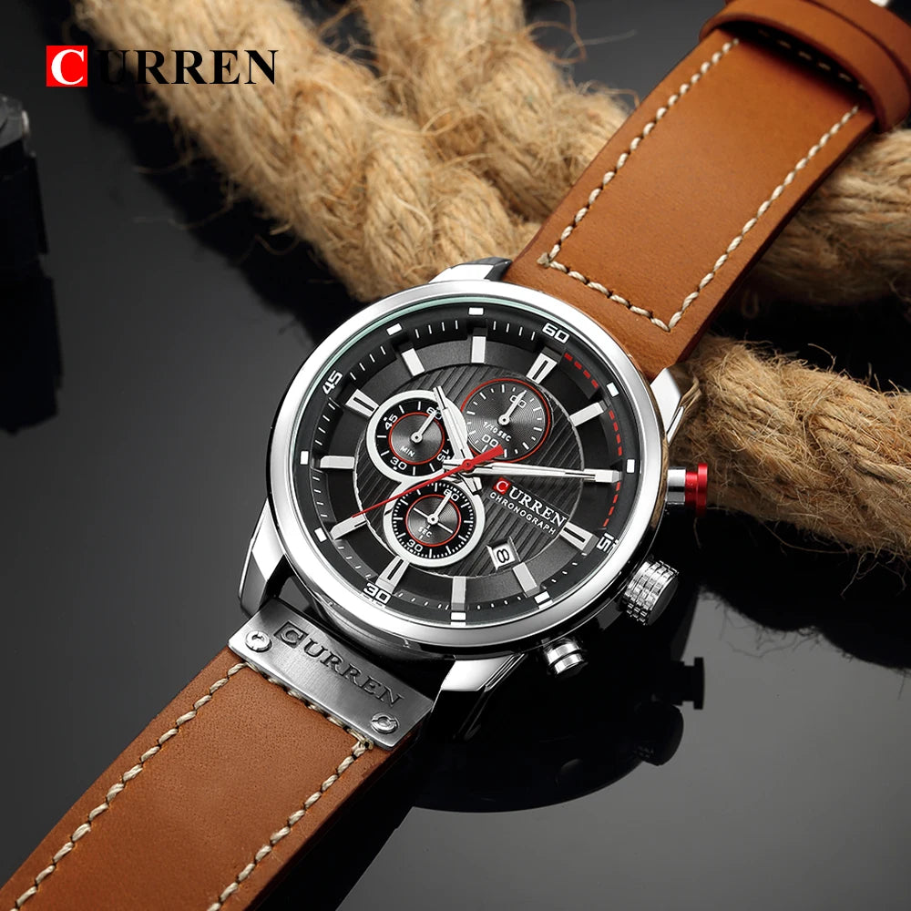 Relógio Masculino de Quartzo Curren Fashion Date