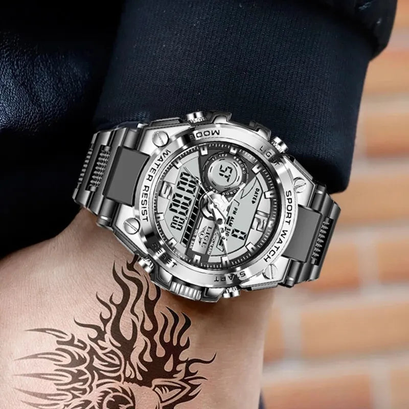 Relógio Masculino Militar Digital Com Pulseira Em Silicone