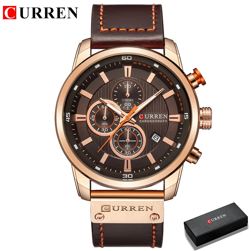 Relógio Masculino de Quartzo Curren Fashion Date