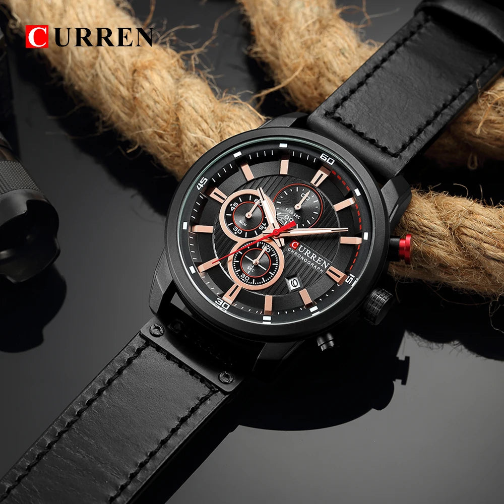Relógio Masculino de Quartzo Curren Fashion Date