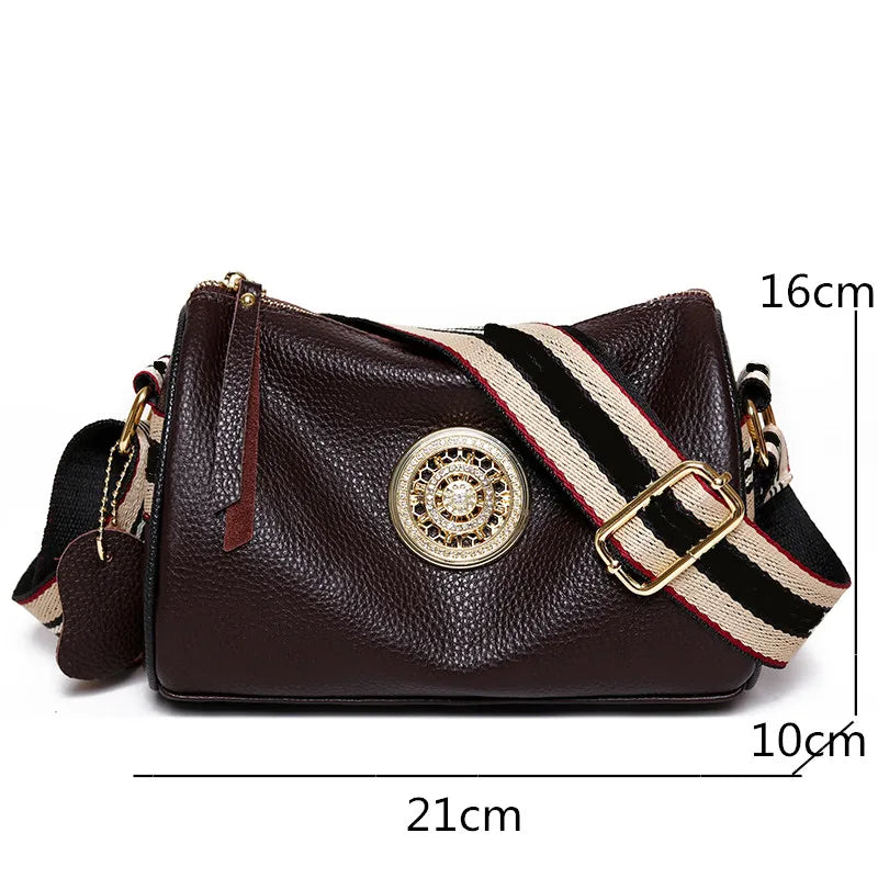 Bolsa Feminina Luxury Transversal em Couro