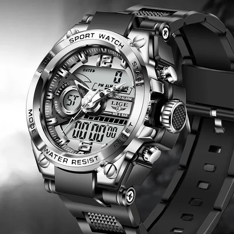 Relógio Masculino Militar Digital Com Pulseira Em Silicone
