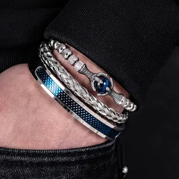 Bracelete Garra de Dragão Banhado a Prata