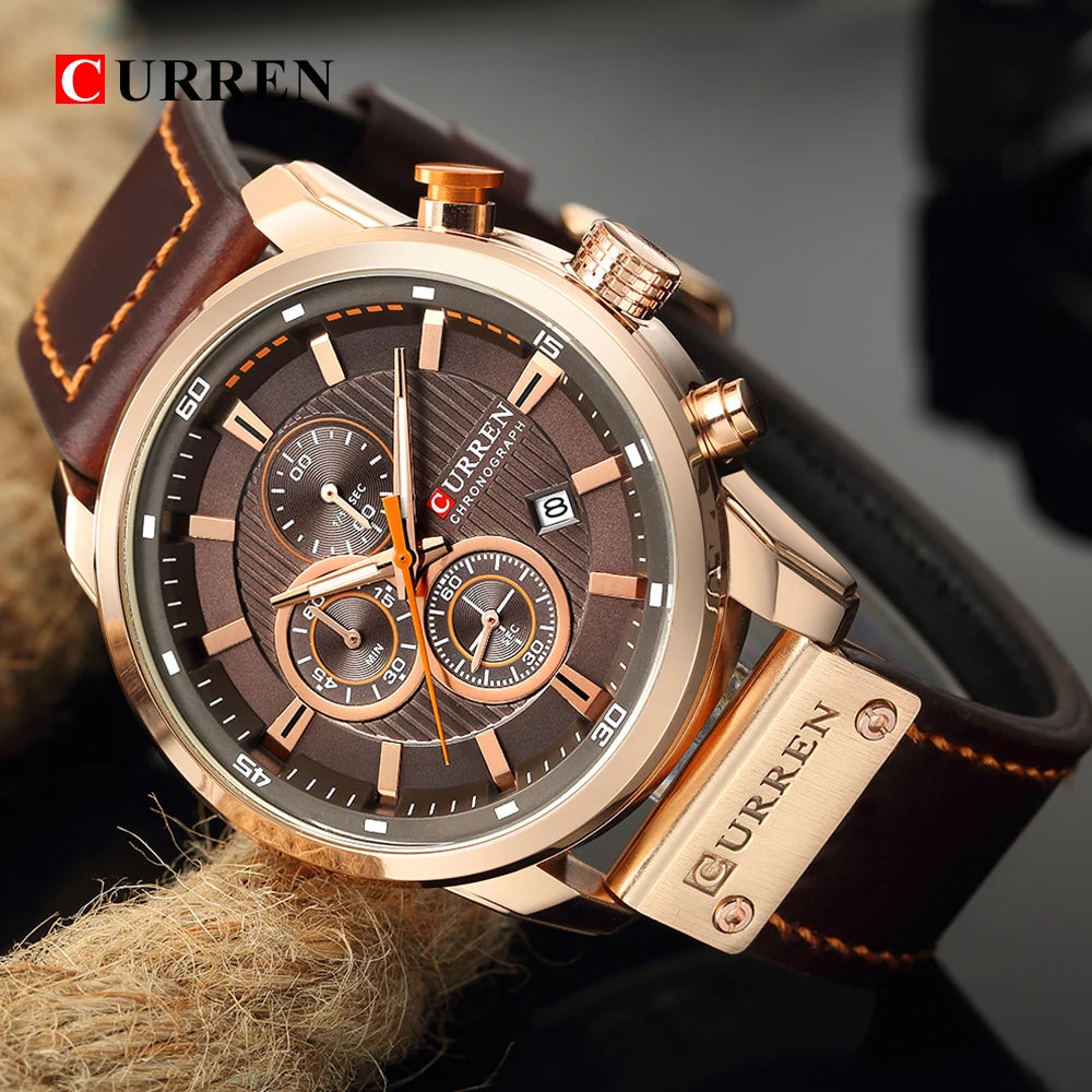 Relógio Masculino de Quartzo Curren Fashion Date