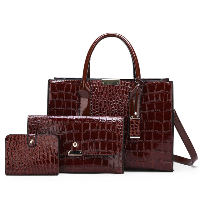 Bolsa Feminina Modelo Nelly + 2 Carteiras de Brinde