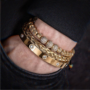 Bracelete Masculino Banhado a Ouro