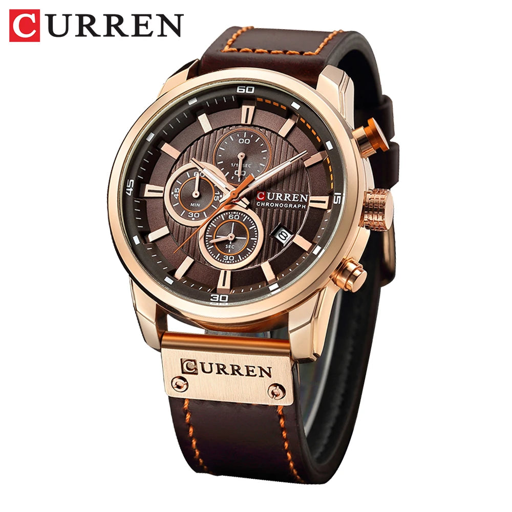 Relógio Masculino de Quartzo Curren Fashion Date