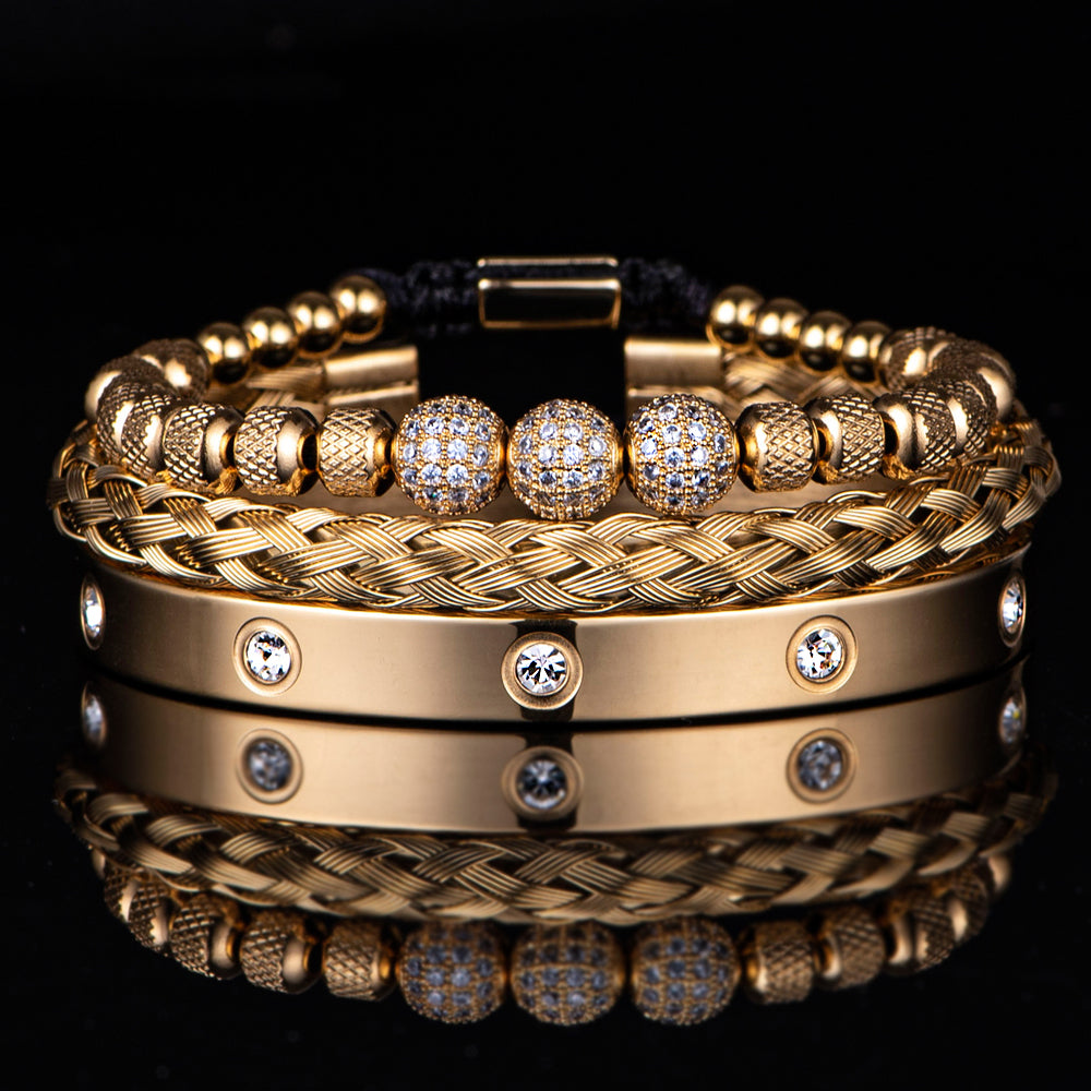 Bracelete Masculino Banhado a Ouro