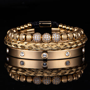 Bracelete Masculino Banhado a Ouro