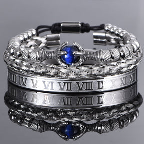 Bracelete Garra de Dragão Banhado a Prata
