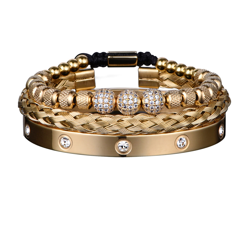 Bracelete Masculino Banhado a Ouro