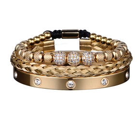 Bracelete Masculino Banhado a Ouro