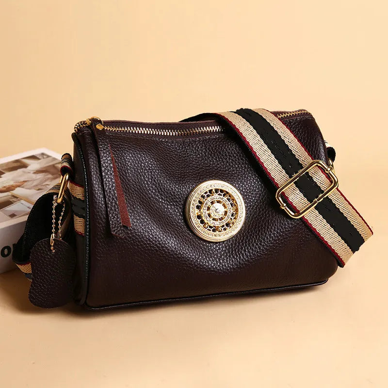 Bolsa Feminina Luxury Transversal em Couro